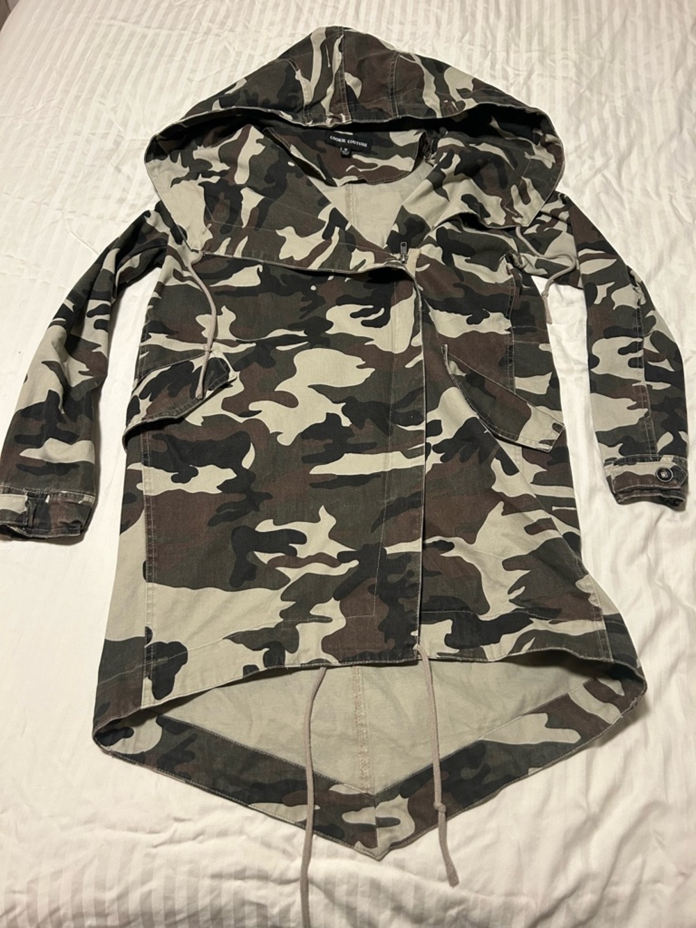 Cookie Couture Camouflage Hooded Jacket - Green/Brown Camo